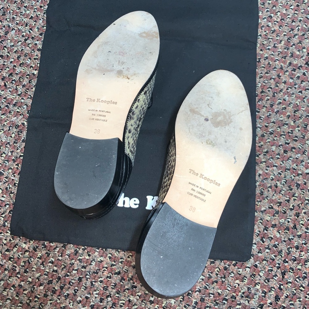 The Kooples Leather Python Loafers - Picture 6 of 8